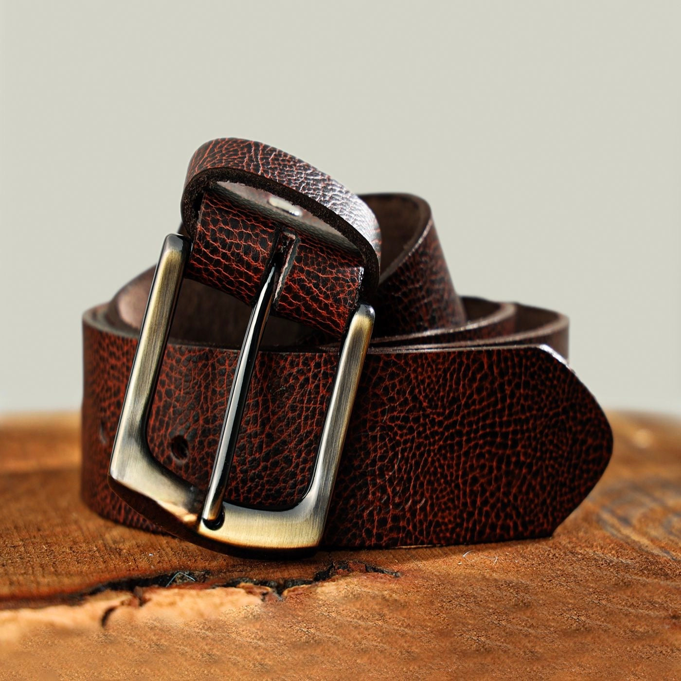 Red cow leather Belt