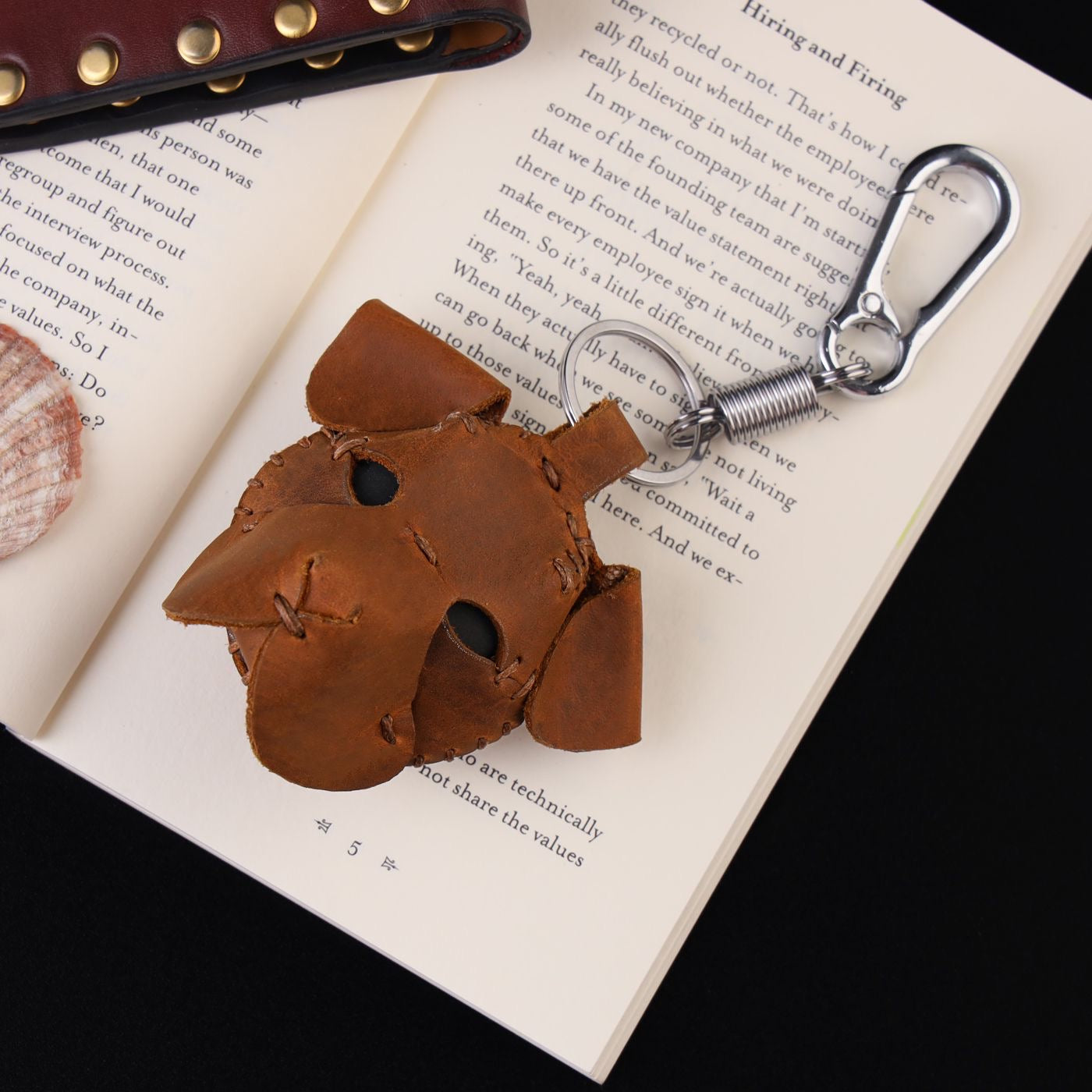 Bulldogs Leather keychain