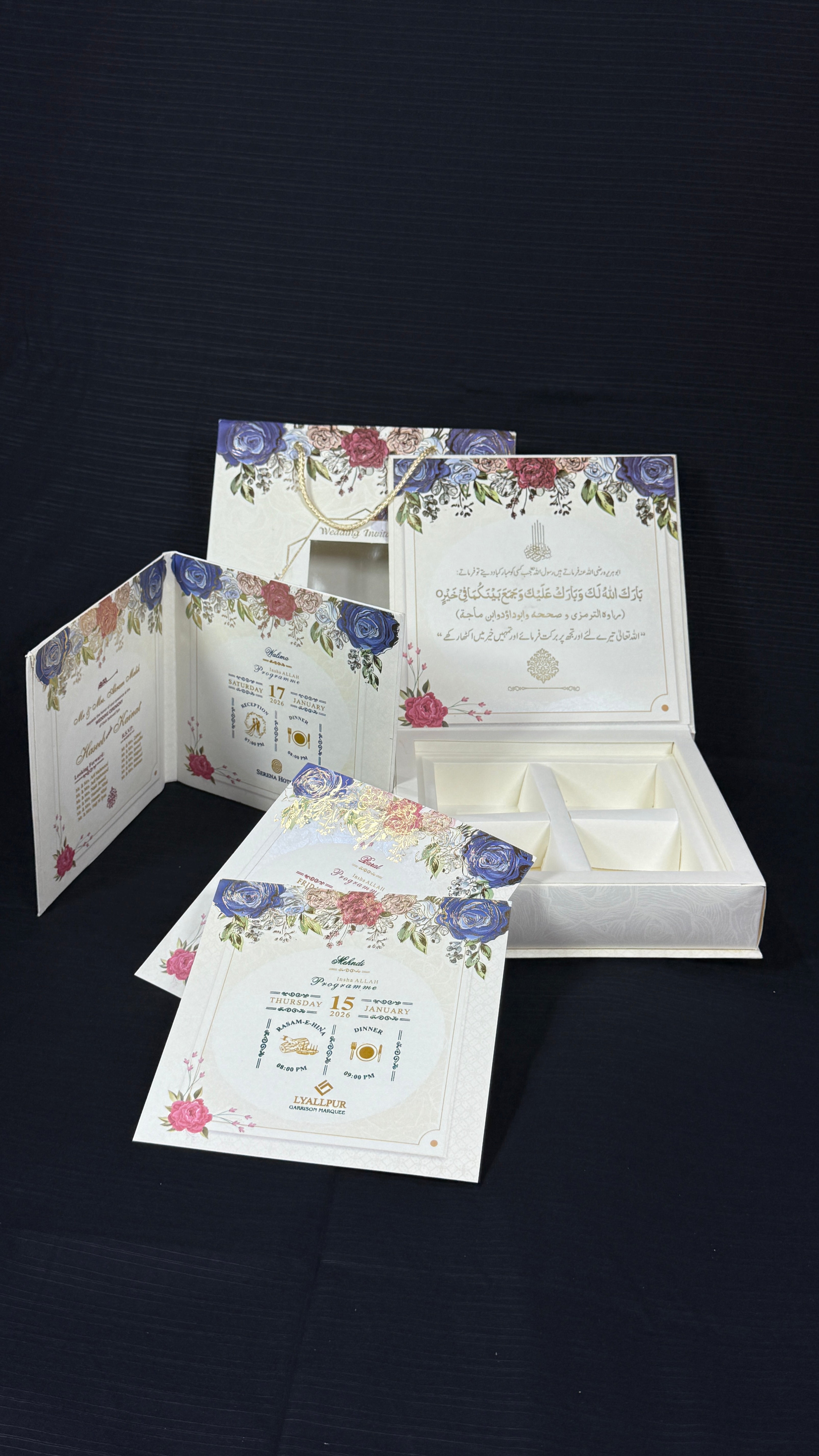 Floral invitation sweet box