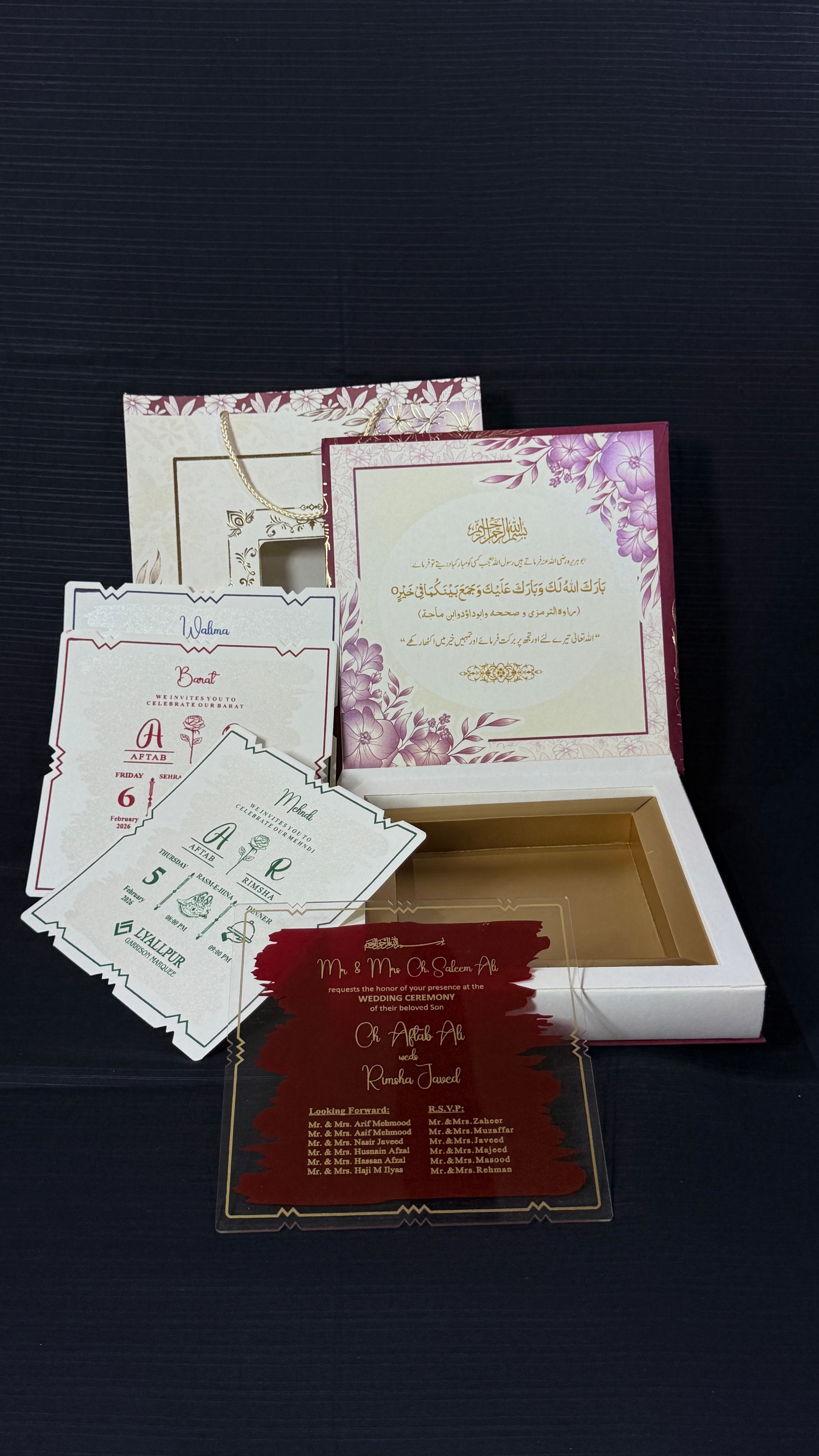 Acrylic invitation box
