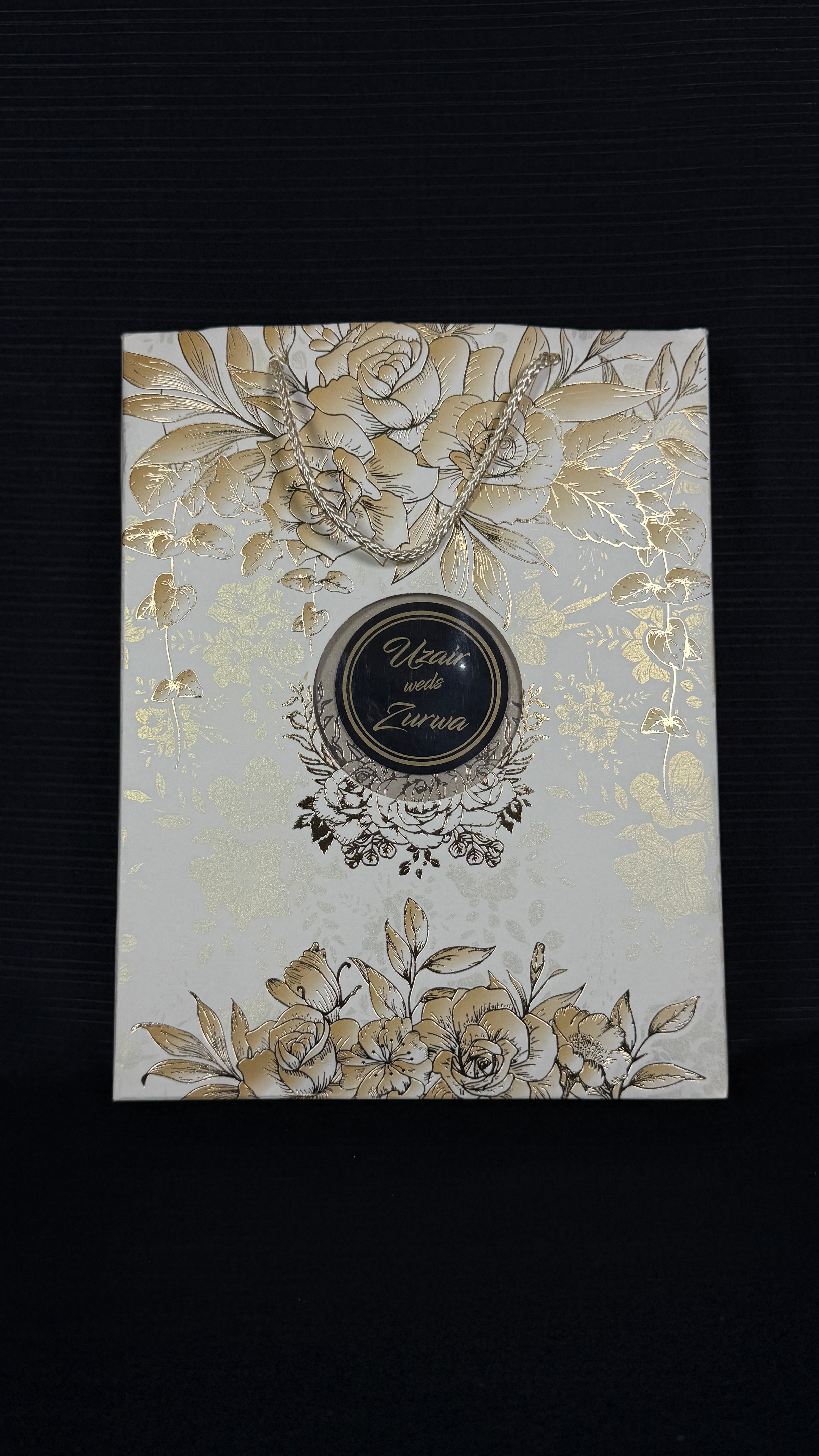 Unique floral wedding invitation box