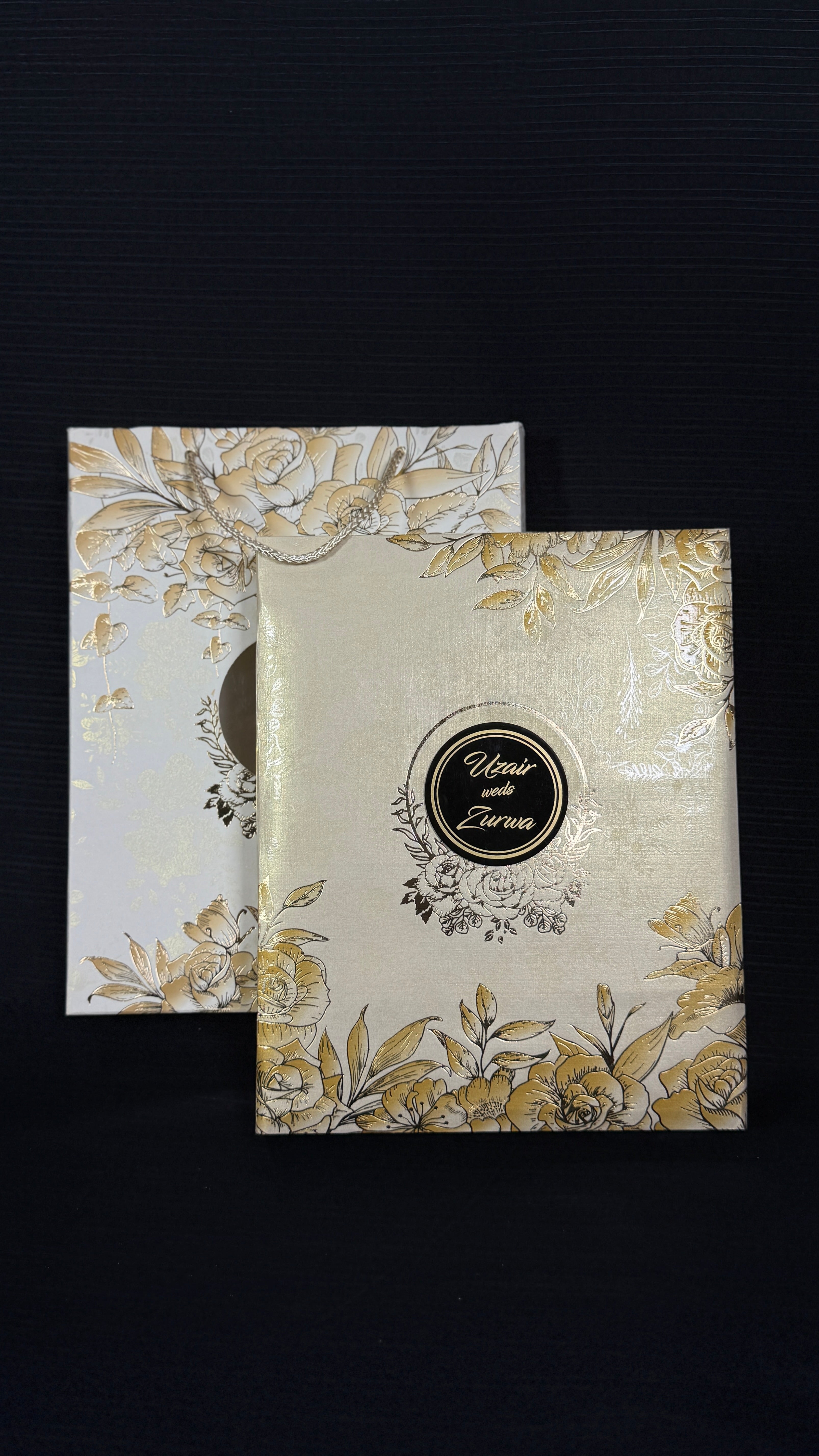 Unique floral wedding invitation box