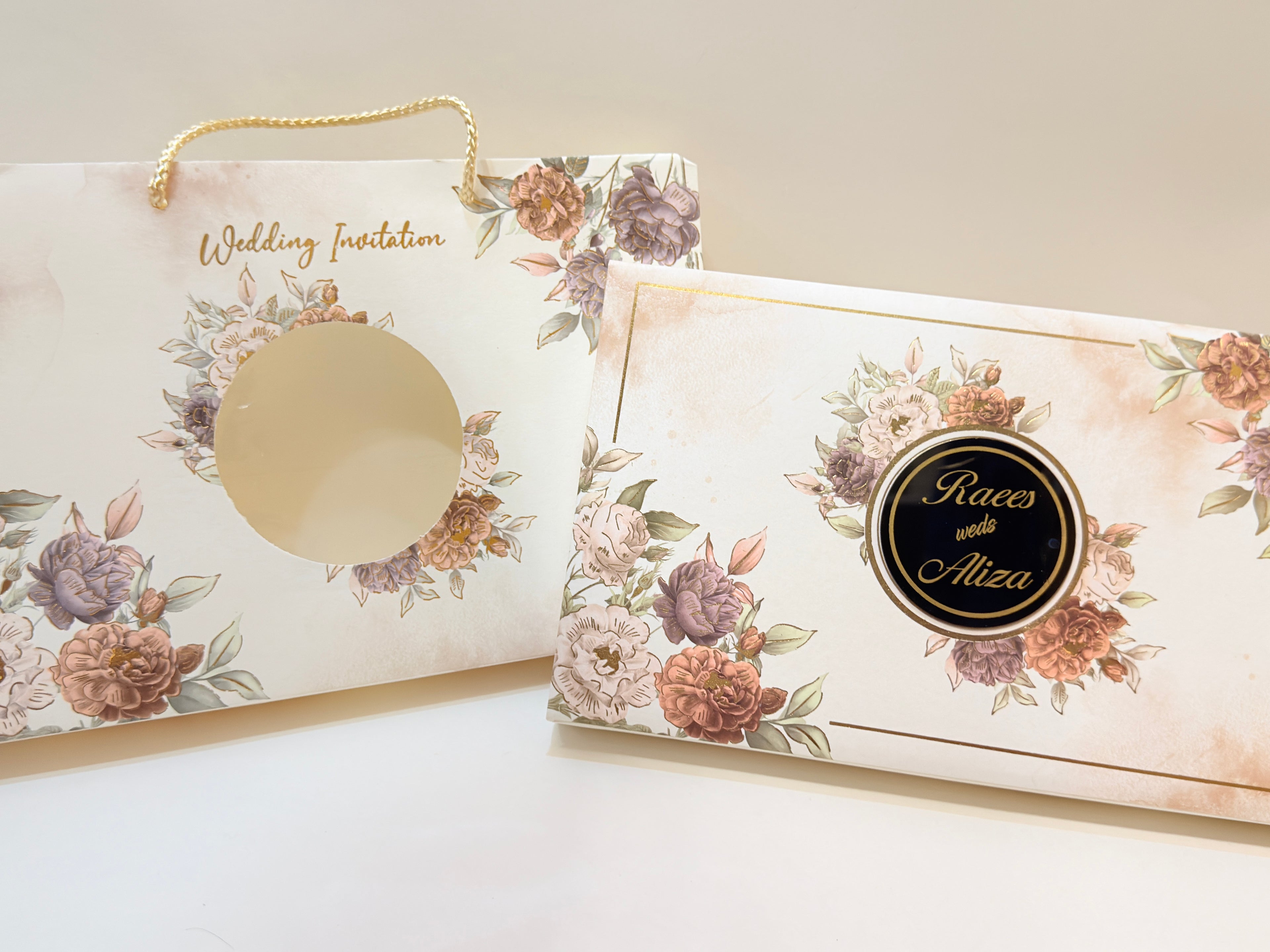 Unique floral Invitation box