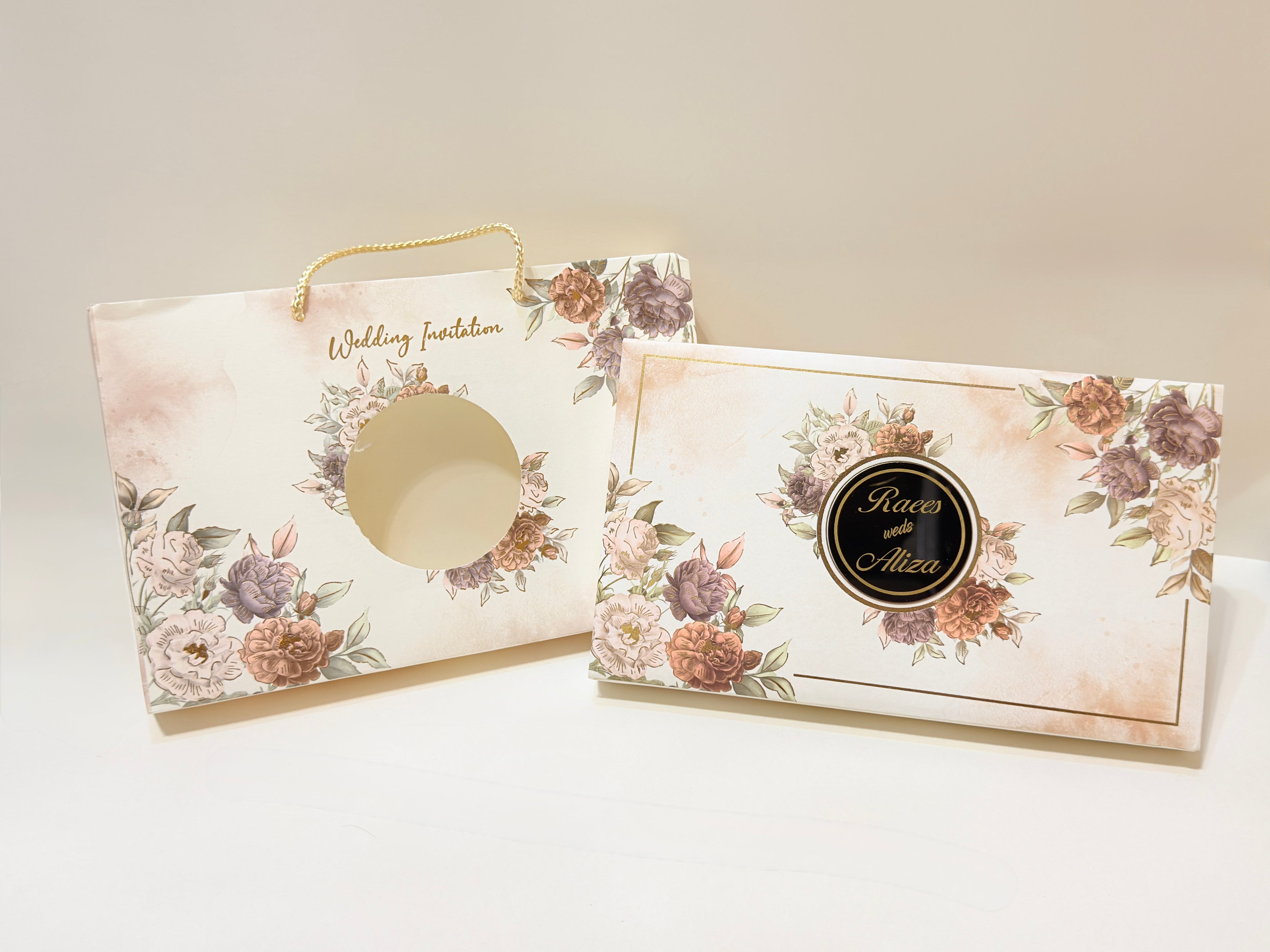 Unique floral Invitation box