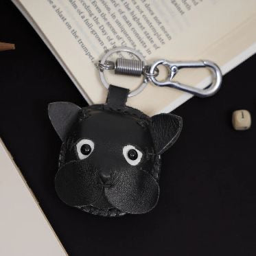 Animal leather keychain