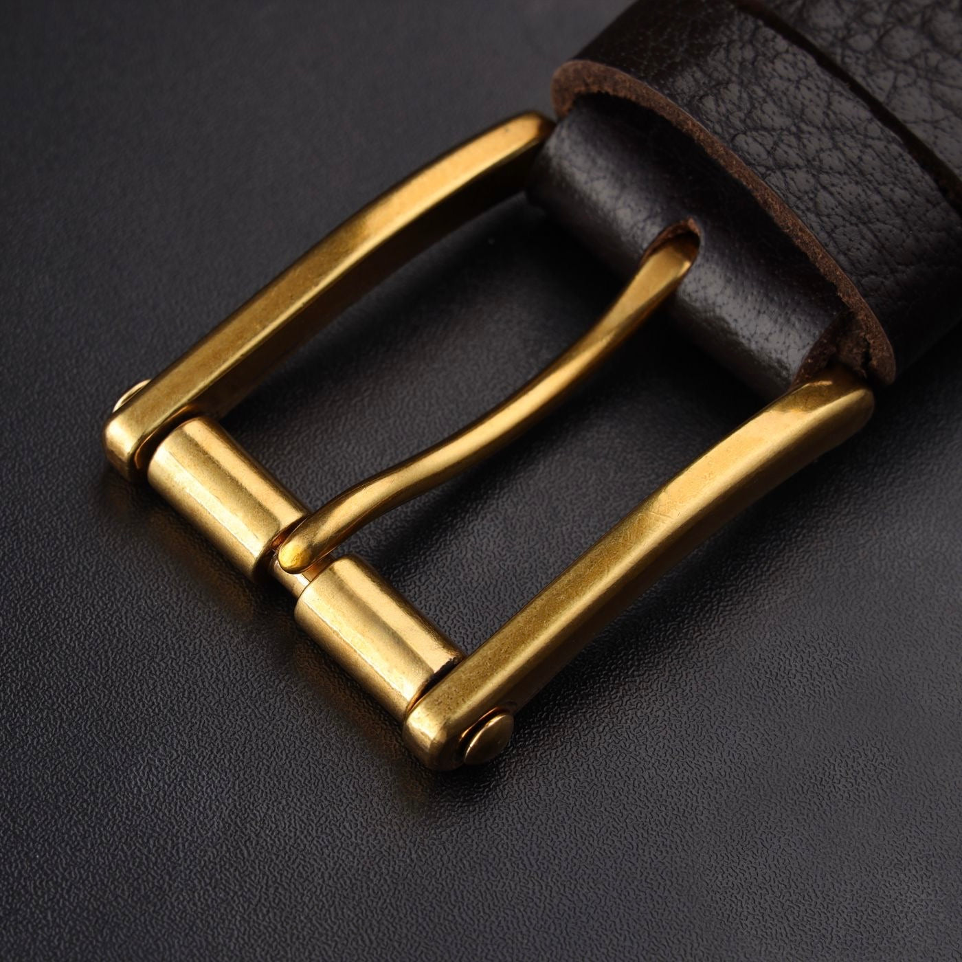 Leather brown crocodile belts