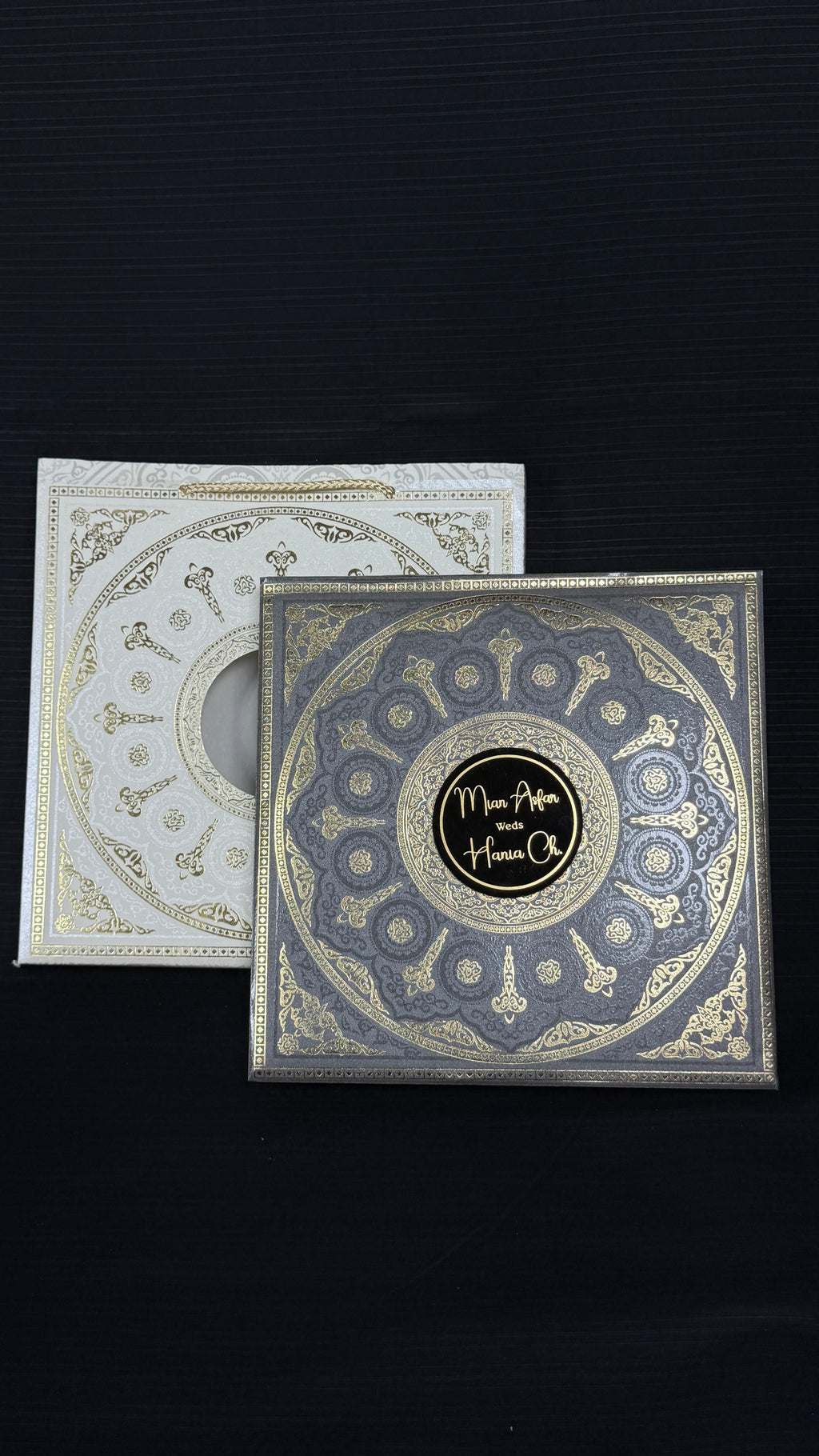 With invitation box
