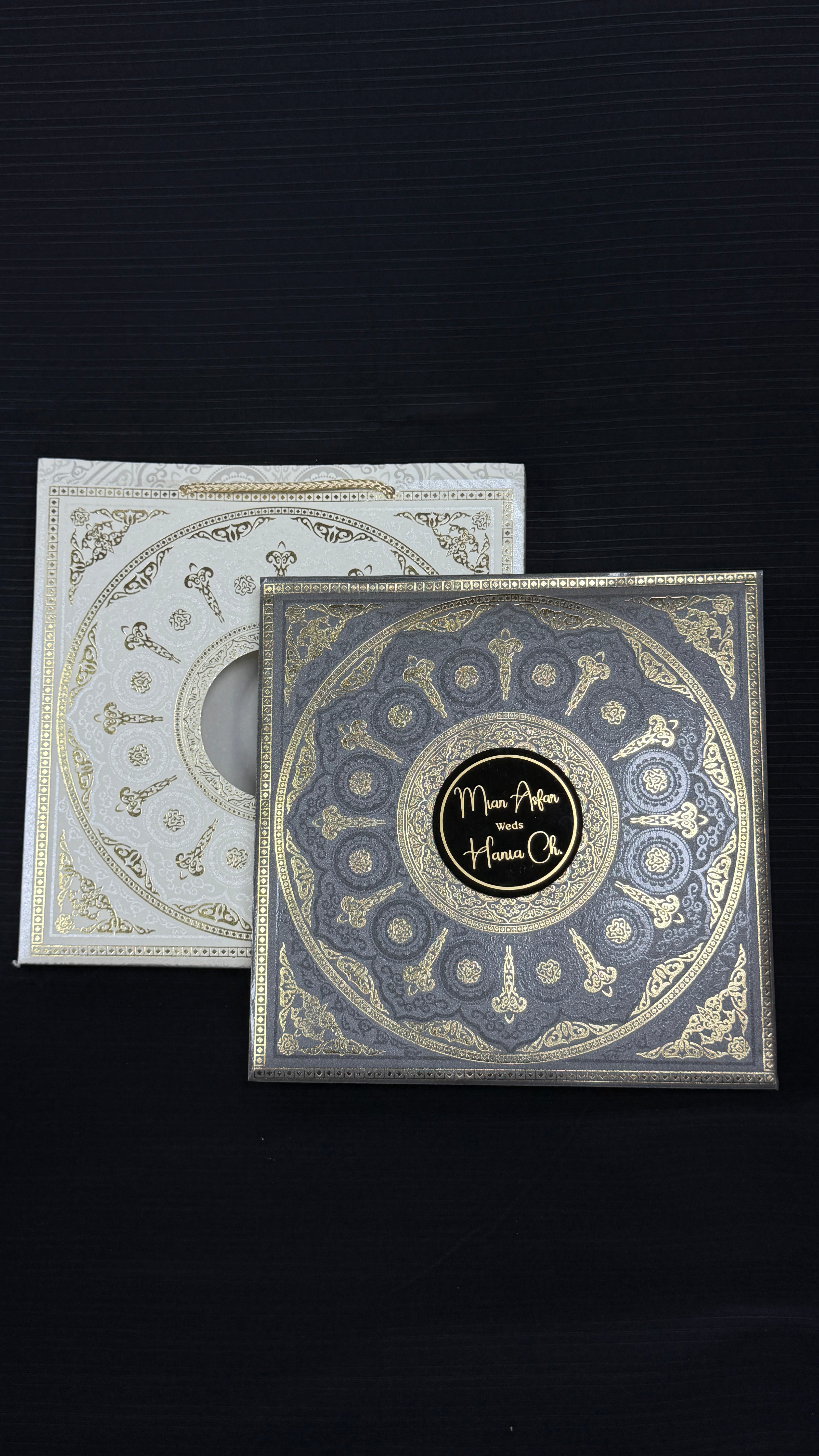 With invitation box