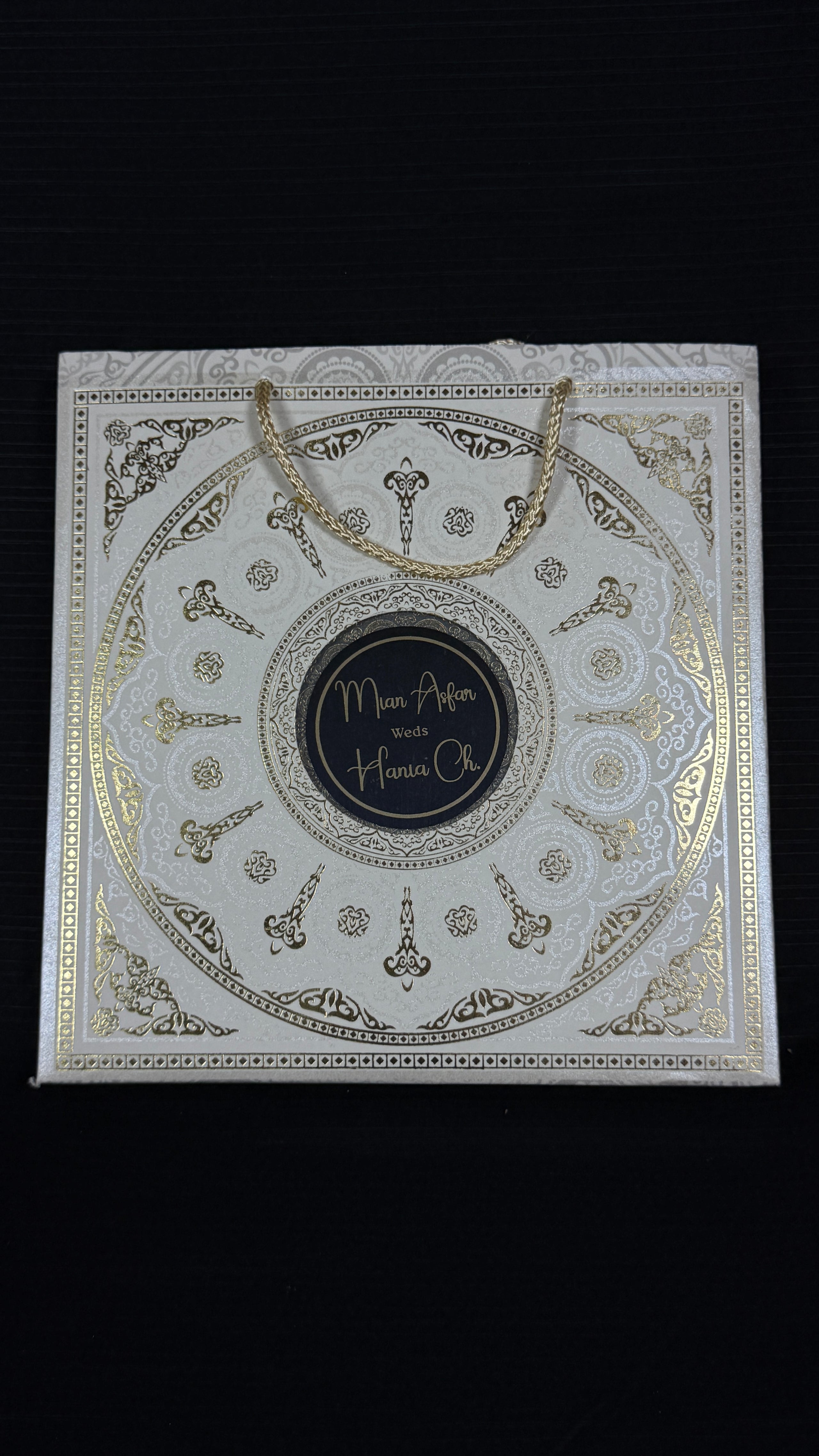 With invitation box