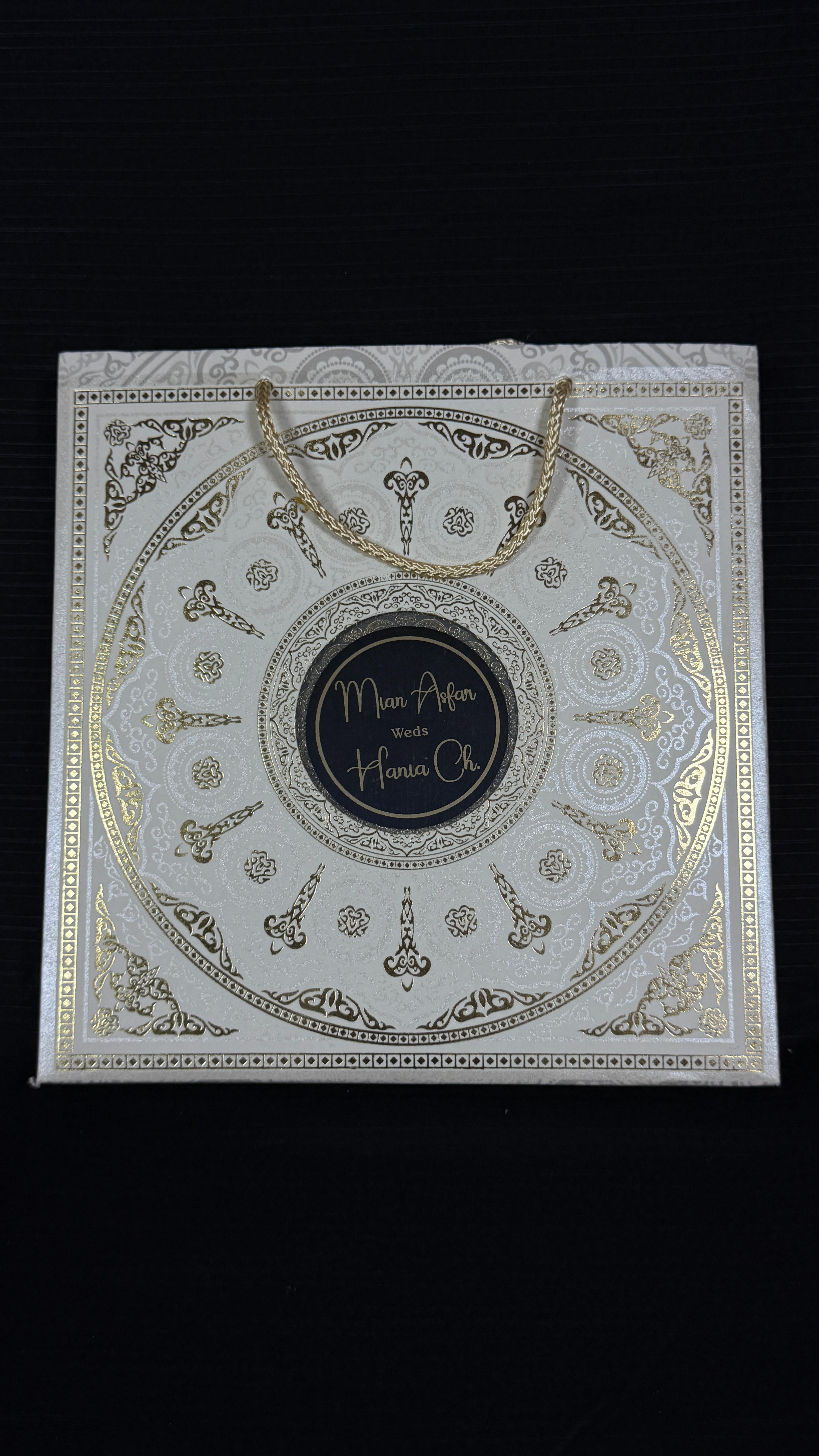 With invitation box