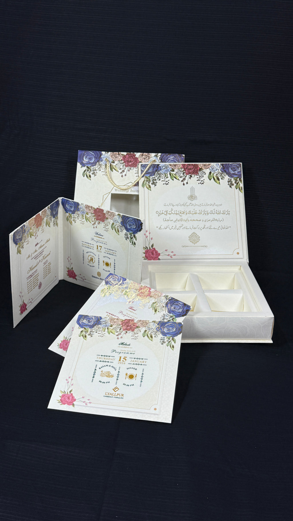 Floral invitation sweet box