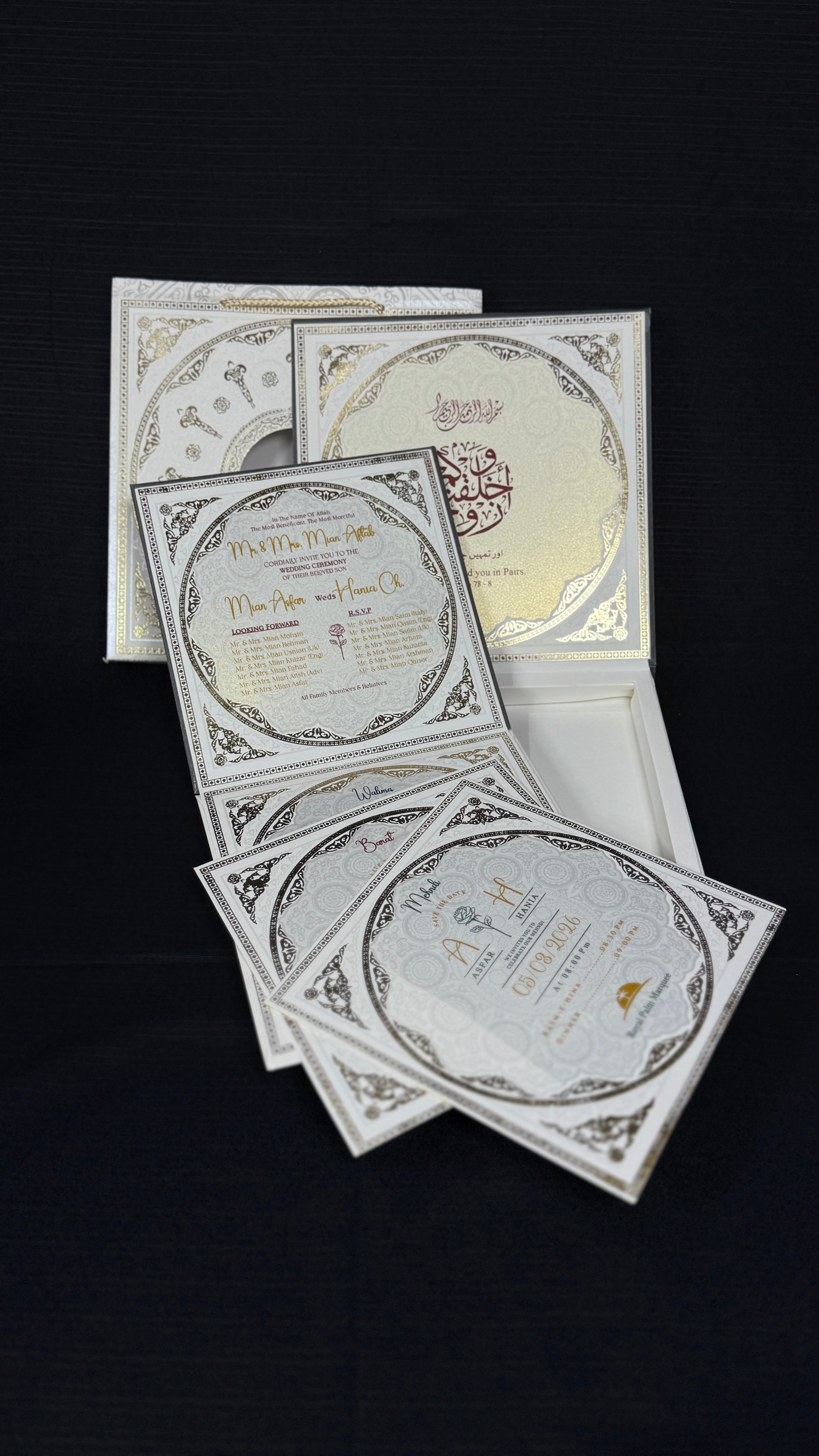 With invitation box