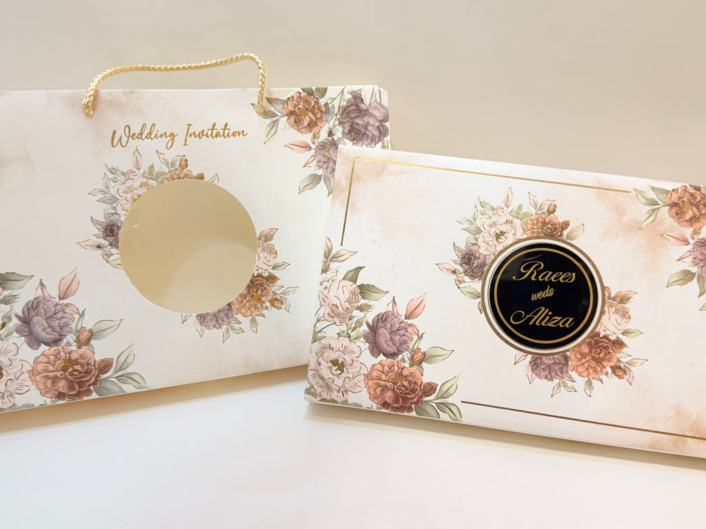 Unique floral Invitation box