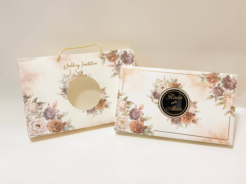 Unique floral Invitation box